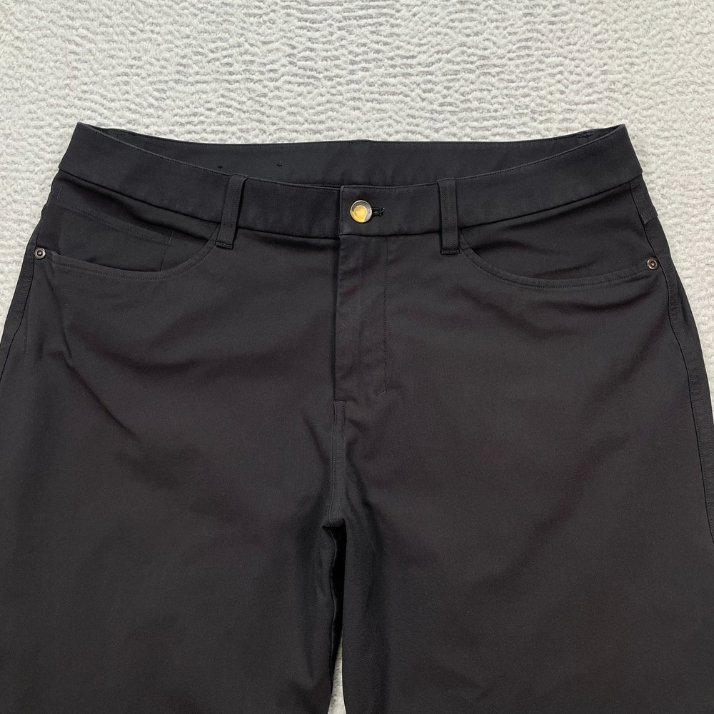Lululemon ABC Pants Men's Size 34X31 LM5AQSS Black *READ Cologne Scent* - Picture 2 of 10